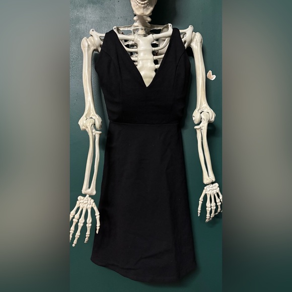 Black Summer Dress with Criss Cross Back - Picture 2 of 3